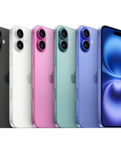 Apple iPhone 16 in Black, White, Pink, Teal and Ultramarine