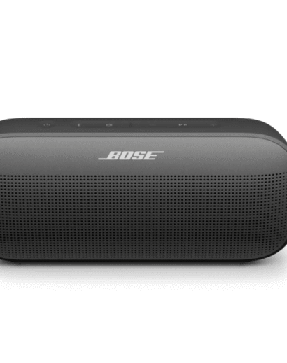 Black Bose SoundLink Flex portable speaker (2nd Gen)