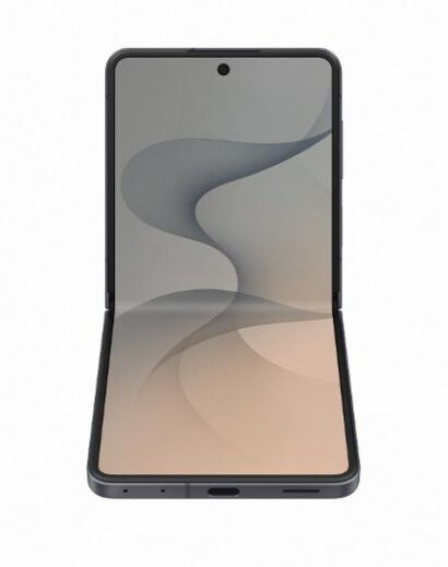 Galaxy Z Flip8 Graphite open front Galaxy Z Flip8 Graphite open front