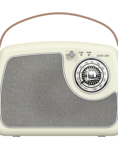 Green Lion Retro Radio Speaker, Cream