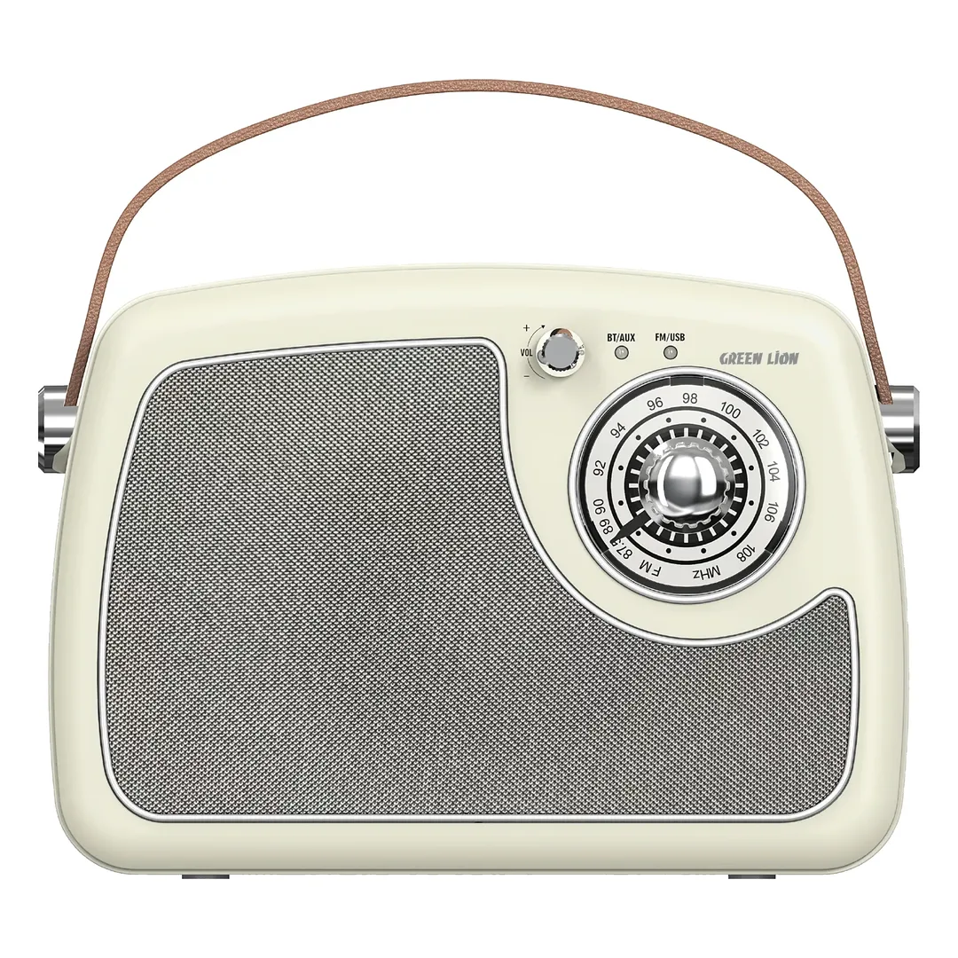 Green Lion Retro Radio Speaker Green Lion Retro Radio Speaker, Cream