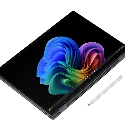 HP OmniBook X Flip 16-AS0023DX - Folded View HP OmniBook X Flip 16-AS0023DX shown in convertible folded position