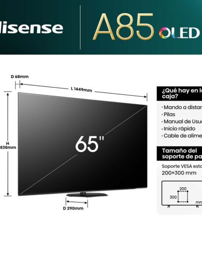 Hisense 65A85LEVS 65-inch OLED Smart TV