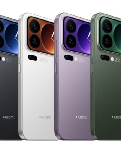 Xiaomi 18 Pro Max shown in black, white, purple and green finishes