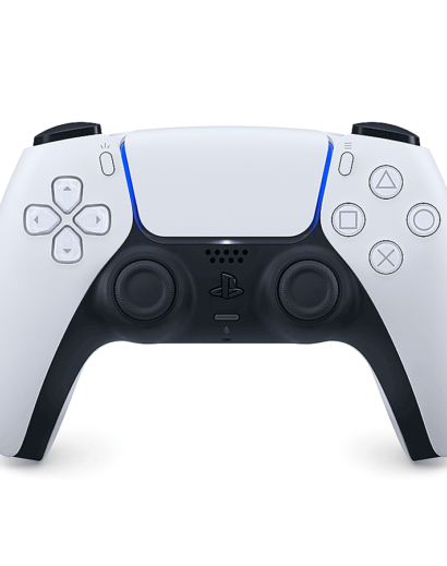 White and black PS5 DualSense wireless controller