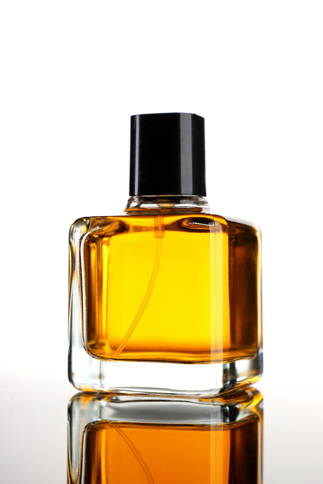 Amber perfume bottle for unisex fragrances