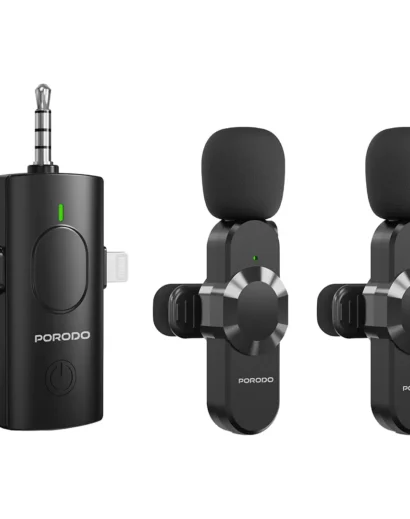 Porodo Audix Elite 3-in-1 Wireless Lavalier Microphone