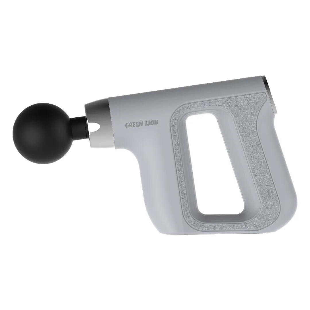 Green Lion Impact Fascial Gun Massager — Grey Green Lion Impact Fascial Gun Massager