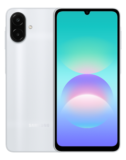 Samsung Galaxy A08 silver smartphone product image